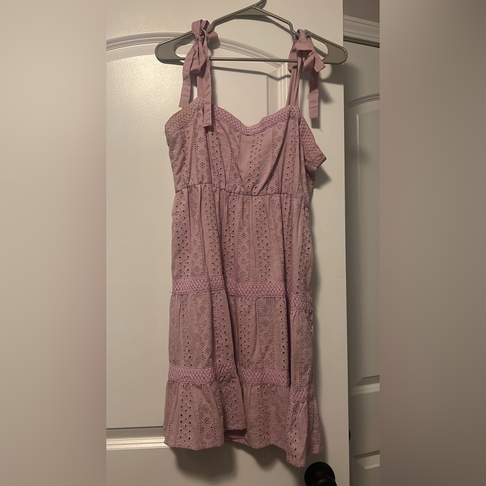Pink/purple Eyelet mini Dress